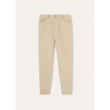 Loro Piana - Brendan Trousers Wl Cotton Tricotine, Man, Pale Biscuits, Size: 50