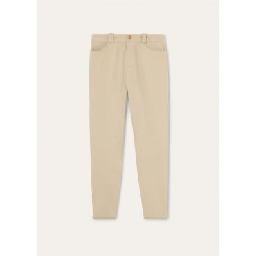 Loro Piana - Brendan Trousers Wl Cotton Tricotine, Man, Pale Biscuits, Size: 50
