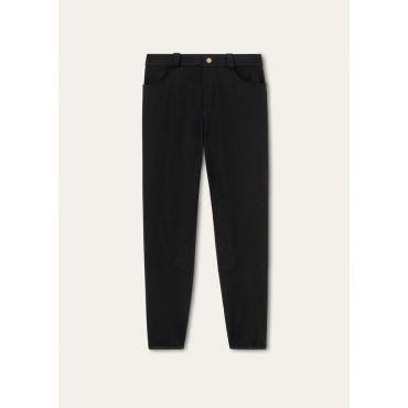 Loro Piana - Brendan Trousers Wl Cotton Tricotine, Man, Black, Size: 54