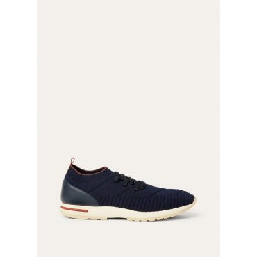 Loro Piana - 360 Lp Flexy Walk Ribbed Wool, Man, Midnight Blue, Size: 43
