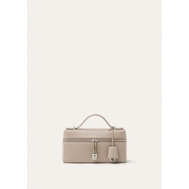 Loro Piana - Extra Bag L23 Linen Calf, Woman, Dove/Antique Silver, Size: NR