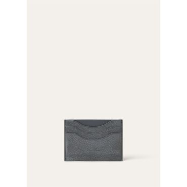 Loro Piana - Extra Cardholder Grained Nubuck, Man, Blue Green, Size: NR