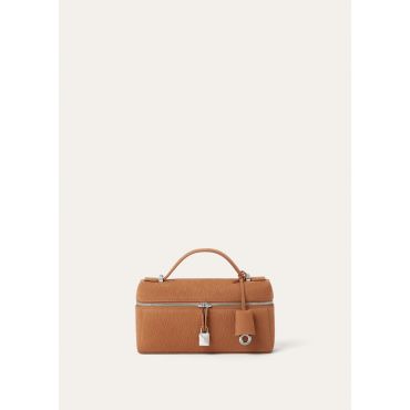 Loro Piana - Extra Bag L23 Nubuck Zibeline, Woman, Toffee/Antique Silver, Size: NR