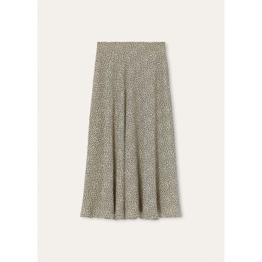 Loro Piana - Erika Skirt Golden Foliage Silk Lame', Woman, Cornsilk/Black, Size: 44