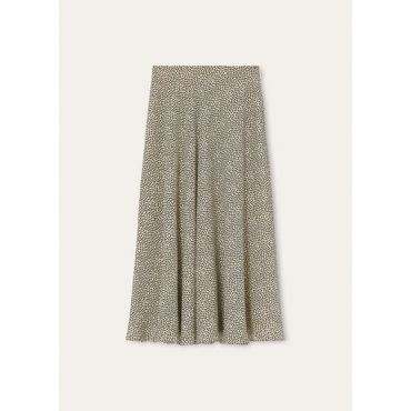 Loro Piana - Erika Skirt Golden Foliage Silk Lame', Woman, Cornsilk/Black, Size: 44