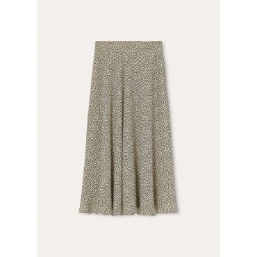 Loro Piana - Erika Skirt Golden Foliage Silk Lame', Woman, Cornsilk/Black, Size: 40