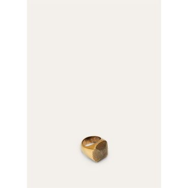 Loro Piana - Guilloché Ring, Antique Gold, Size: M