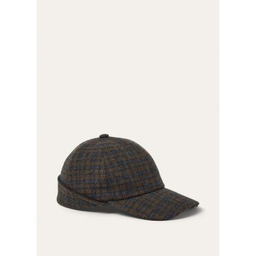 Loro Piana - Revers Baseball Elgin Check Cash Mohair, Man, Blue/Brown, Size: M