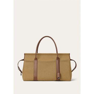 Loro Piana - Loom Weekender L42 Equestrian Pckts Canvas/rnd L, Man, Sahara/Mole/Antique Silver, Size: NR