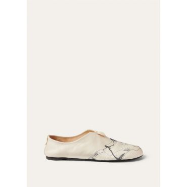 Loro Piana - Floaty Flat Loro Piana Scuderia, Woman, Ivory Green Red, Size: 37,5