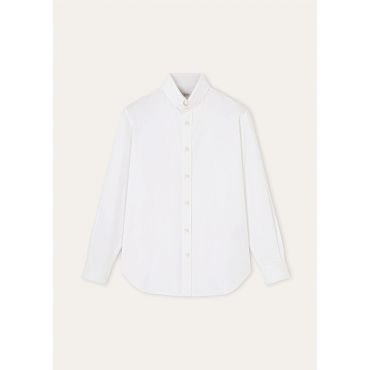 Loro Piana - Elia Dylan Collar Shirt Ginestra, Man, Optical White, Size: 42