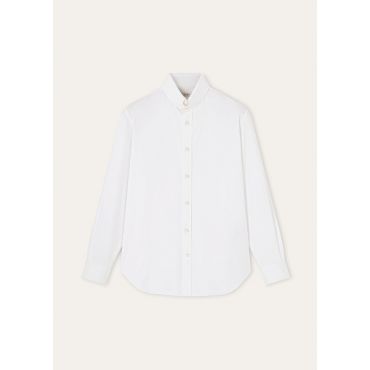 Loro Piana - Elia Dylan Collar Shirt Ginestra, Man, Optical White, Size: 42