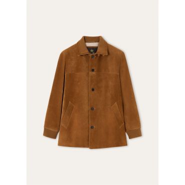 Loro Piana - Maremma Jacket Portobello Suede, Man, Dark Brandy, Size: 48