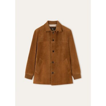 Loro Piana - Maremma Jacket Portobello Suede, Man, Dark Brandy, Size: 48