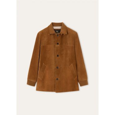 Loro Piana - Maremma Jacket Portobello Suede, Man, Dark Brandy, Size: 48