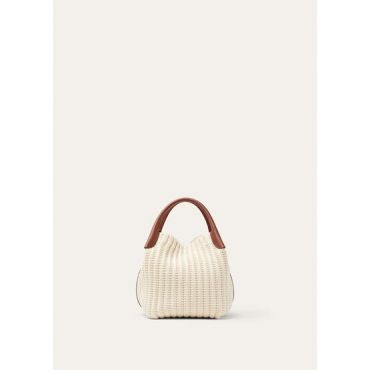 Loro Piana - Bale Small Knitwear Rib/rounded Lth, Woman, Nougat/Caramel Sugar/Sun Gold, Size: NR