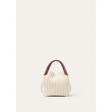 Loro Piana - Bale Small Knitwear Rib/rounded Lth, Woman, Nougat/Caramel Sugar/Sun Gold, Size: NR