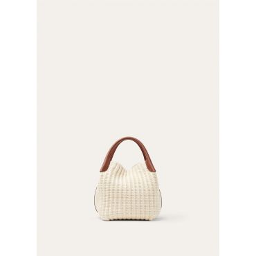 Loro Piana - Bale Small Knitwear Rib/rounded Lth, Woman, Nougat/Caramel Sugar/Sun Gold, Size: NR