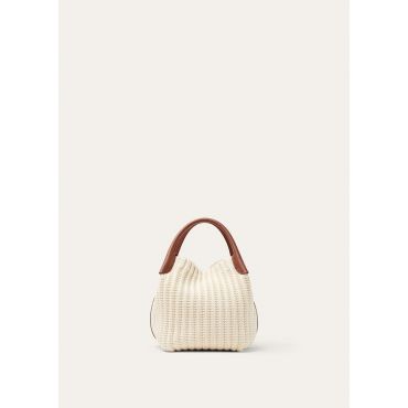 Loro Piana - Bale Small Knitwear Rib/rounded Lth, Woman, Nougat/Caramel Sugar/Sun Gold, Size: NR