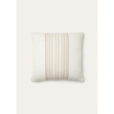 Loro Piana - Cushion Suitcase Stripe Cash, Nougat/Ancient Paper/Cord Melange/White, Size: NR