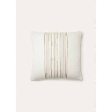 Loro Piana - Cushion Suitcase Stripe Cash, Nougat/Ancient Paper/Cord Melange/White, Size: NR