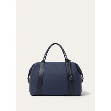 Loro Piana - Wind Duffle Medium Wind/rounded Leather, Man, Blue Navy/Onyx, Size: NR