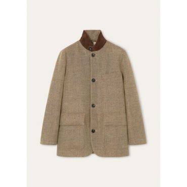 Loro Piana - Roadster Jacket Linen Cotton Broken Twill, Woman, Autumn Leaves, Size: 40