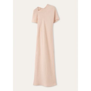 Loro Piana - Aina Dress Summer Linen Crepe Natte', Woman, Pink Feather, Size: 36