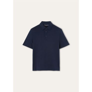 Loro Piana - Tremezzo Polo Rc Replica Sea Island Interlock, Man, Blue Navy, Size: L