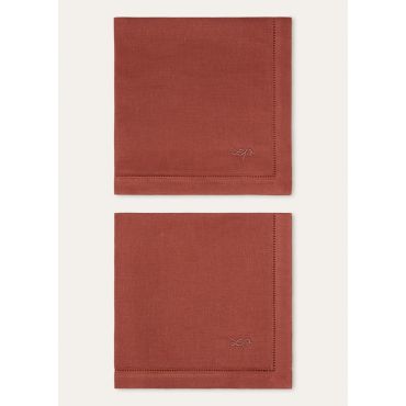 Loro Piana - Set Of 2 Napkins Punti A Maglia Linen, Borioso, Size: NR