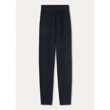 Loro Piana - Iconic Royal Lightness Pants Wool Silk Gg 18, Woman, Blue Navy, Size: 42