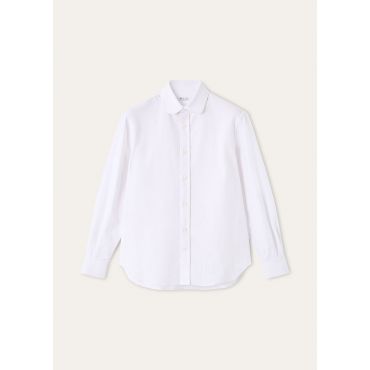 Loro Piana - Elia Penny Collar Shirt Heavy Oxford, Man, Pearl Bush, Size: 40
