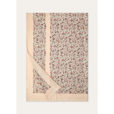 Loro Piana - Arundel Gardens Maxi Stole Soffio Cash Silk, Woman, Ivory/Melon/Peacock, Size: NR