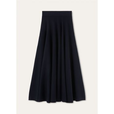 Loro Piana - Double Royal Lightness Skirt Wool Silk Gg 18, Woman, Blue Navy/Vin Chaud, Size: 36