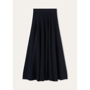 Loro Piana - Double Royal Lightness Skirt Wool Silk Gg 18, Woman, Blue Navy/Vin Chaud, Size: 36