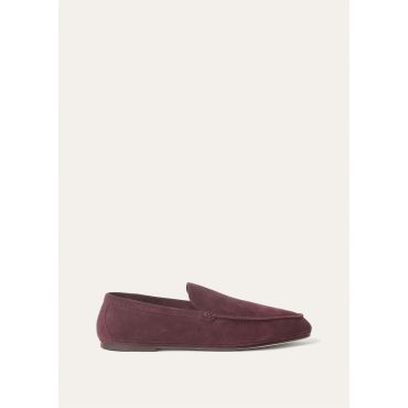 Loro Piana - Summer Anton Walk Loafer Suede, Man, Grape Fruit, Size: 41,5
