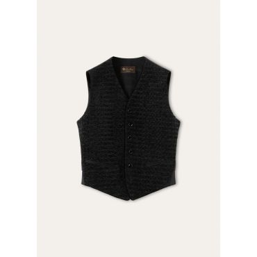 Loro Piana - Harrington Vest Satin Mireille, Woman, Black, Size: 36