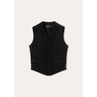 Loro Piana - Harrington Vest Satin Mireille, Woman, Black, Size: 36