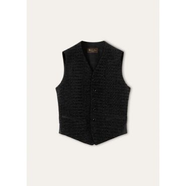 Loro Piana - Harrington Vest Satin Mireille, Woman, Black, Size: 36