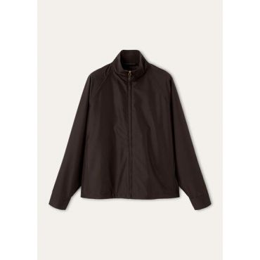 Loro Piana - Mattia Bomber Silk Tech Storm, Woman, Caramel Syrup, Size: 44