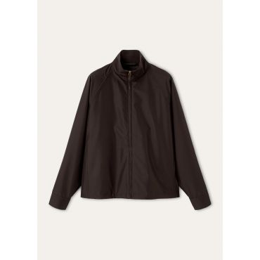 Loro Piana - Mattia Bomber Silk Tech Storm, Woman, Caramel Syrup, Size: 44