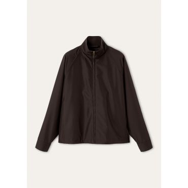 Loro Piana - Mattia Bomber Silk Tech Storm, Woman, Caramel Syrup, Size: 44
