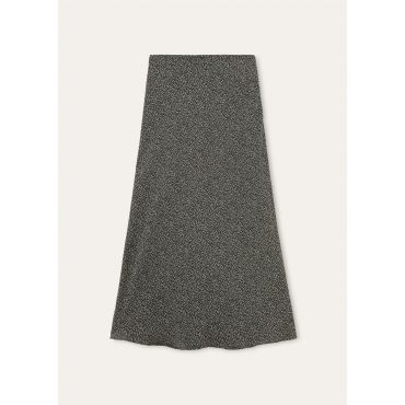 Loro Piana - Simona Skirt Pepper Grains Silk, Woman, Black/Ivory, Size: 38