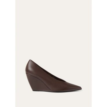 Loro Piana - Viola High Wedge Pump H80 Luxury Calf, Woman, Cedar Bronze, Size: 39