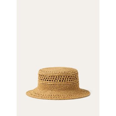 Loro Piana - Nilde Bucket Rafia Ajour, Woman, Light Dune, Size: S