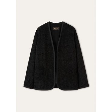 Loro Piana - Amberly Sb Jacket Satin Mireille, Woman, Black, Size: 36