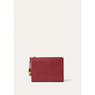 Loro Piana - Extra Bifold Zip Wallet Goat, Woman, Betel Berry/Sun Gold, Size: NR
