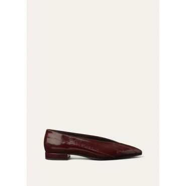 Loro Piana - Rebecca Ballerina Hagfish, Woman, Deep Ruby Wine, Size: 40