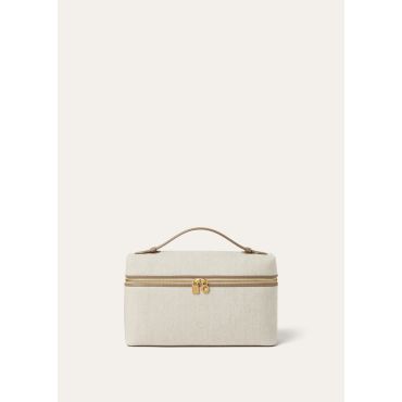 Loro Piana - Extra Pocket L27 Natural Canvas/rndd Lthr, Woman, Natural/Almond Tree/Sun Gold, Size: NR