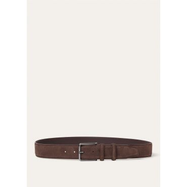 Loro Piana - Mayfair 38 Mm Grained Nubuck, Man, Shaded Woodland/Light Onyx, Size: 100